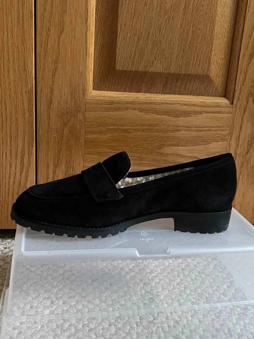 TALBOTS - Cassidy Sherpa-Lined Suede Leather Loafer -- NEW, with Box